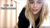 Tiny Panties Blonde TS Sex Cam Masturbation